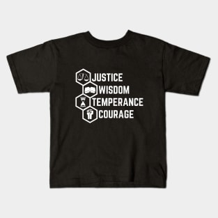 The 4 Stoic Virtues Kids T-Shirt